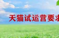 天貓?jiān)囘\(yùn)營(yíng)期間有哪些要求？