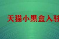 天貓小黑盒怎樣升級(jí)與入駐？