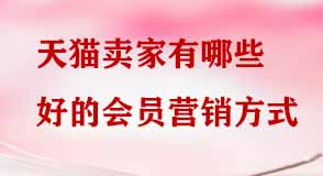 天貓會(huì)員營(yíng)銷方式