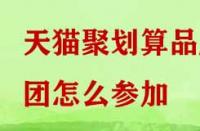 天貓聚劃算品牌團怎么參加？
