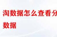 淘寶數(shù)據(jù)怎么查看分析？