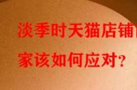 淡季時(shí)天貓店鋪商家該如何應(yīng)對(duì)？