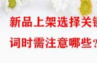 新品上架選擇關(guān)鍵詞時(shí)需注意哪些？
