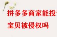 拼多多商家能投訴寶貝被侵權(quán)嗎？