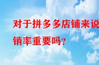 對(duì)于拼多多店鋪來(lái)說(shuō)動(dòng)銷率重要嗎？