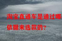 淘寶直通車(chē)是通過(guò)哪些依據(jù)來(lái)選款的？