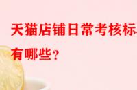 天貓店鋪日?？己藰?biāo)準(zhǔn)有哪些？